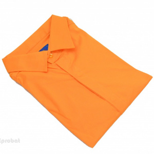 Camasa Slim Fit orange casual-eleganta cu nasturi ascunsi - Camasa orange barbati ZR75