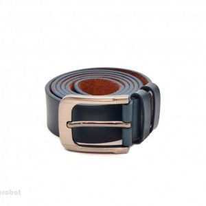 Curea piele naturala casual-eleganta bleumarin (latime 3,5 cm) - Curea bleumarin piele C37BL
