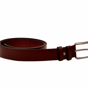 Curea piele naturala casual-eleganta bordo (latime 3,7 cm) - Curea bordo piele C79