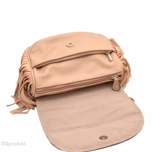 Geanta bej dama originala David Jones 3845-1SAND - Poseta bej dama cu ciucuri