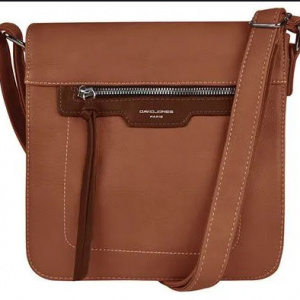 Geanta unisex 6101-2BROWN - 25 x 24 cm - Borseta maro David Jones
