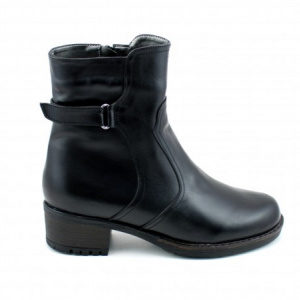 Ghete dama casual-elegante negre din piele naturala cod G34N