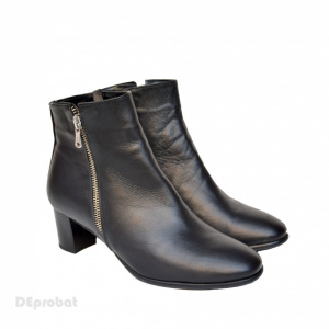Ghete dama negre din piele naturala cod G304