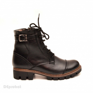 Ghete negre dama casual-elegante din piele naturala cod G39
