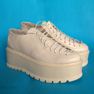 Pantofi bej dama cu talpa inalta 5,5 cm din piele naturala cod P188BEJ