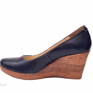 Pantofi bleumarin dama eleganti - casual din piele naturala cod P140
