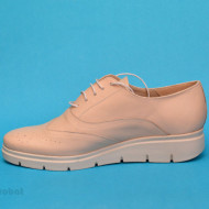 Pantofi dama bej casual-eleganti din piele naturala cod P190