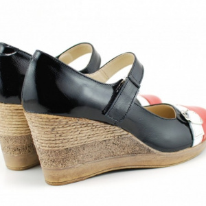 Pantofi dama eleganti - casual lacuiti din piele naturala cod P145