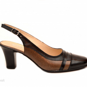 Pantofi dama eleganti din piele naturala cu toc de 7 cm cod P114