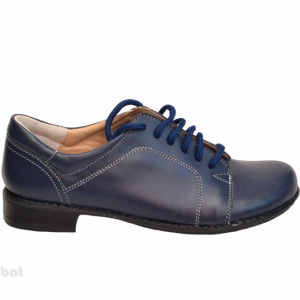 Pantofi dama piele naturala bleumarin cu siret cod P92BLM