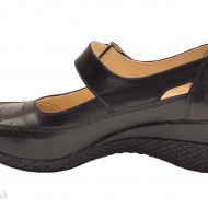 Pantofi dama piele naturala negri cu platforma cod P15 - Made in Romania