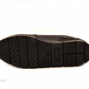 Pantofi dama sport-casual negri din piele naturala cu siret cod P111