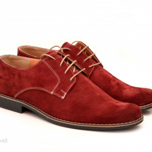 Pantofi visinii barbati piele naturala velur casual-office - cod P119