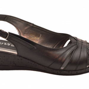 Sandale dama negre din piele naturala cod S22