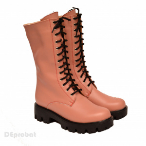Bocanci roz pal dama piele naturala cod BOC23ROZ - Made in Romania