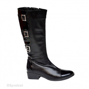 Cizme dama negre din piele naturala cod LSSG332 - LICHIDARE STOC