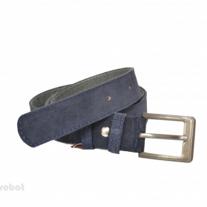 Curea piele naturala intoarsa bleumarin (latime 3,5 cm) - Made in Romania C153