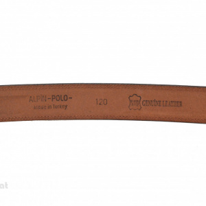 Curea piele naturala Maro cu cusaturi (latime 3,5 cm) - cod C132