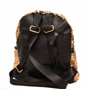 Geanta sport cu paiete de dama - Rucsac cu paiete auriu dama cod 1806AU