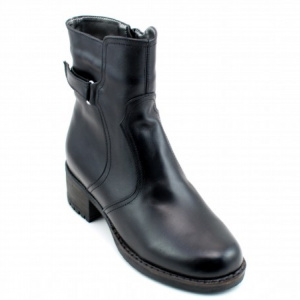 Ghete dama casual-elegante negre din piele naturala cod G34N