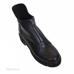 Ghete dama pentru primavara si toamna din piele naturala neagra cod G52