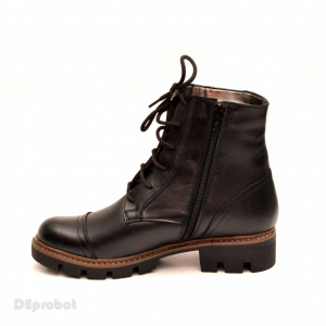 Ghete negre dama casual-elegante din piele naturala cod G39