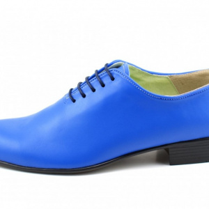 Pantofi barbatesti albastri piele naturala casual-eleganti cod P65A - Editie de LUX
