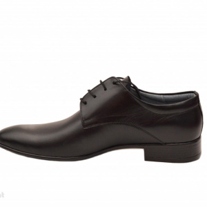 Pantofi barbati piele naturala negri casual-eleganti cod P76N - Editie de LUX