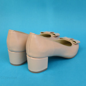 Pantofi bej dama casual-eleganti din piele naturala cod P365