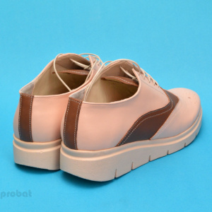 Pantofi dama bej casual-eleganti din piele naturala cod P174