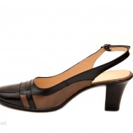 Pantofi dama eleganti din piele naturala cu toc de 7 cm cod P114