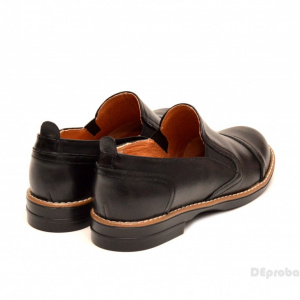 Pantofi dama negri casual-eleganti din piele naturala cu elastic cod P104