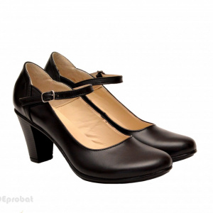 Pantofi dama negri din piele naturala cod P153N - LICHIDARE STOC 39