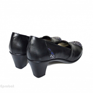 Pantofi dama negri eleganti din piele naturala cod P610