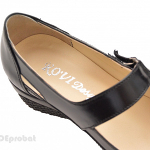 Pantofi dama piele naturala negri cu platforma cod P15 - Made in Romania