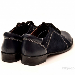 Pantofi dama piele naturala negri cu siret cod P95N - LICHIDARE STOC 39