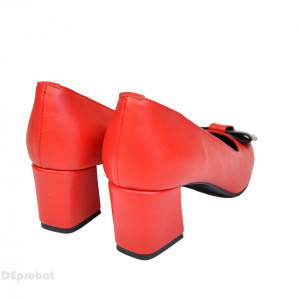 Pantofi rosii dama eleganti din piele naturala cod P380