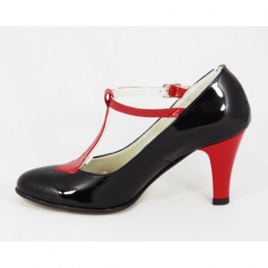 Pantofi stiletto lacuiti dama eleganti din piele naturala cod P316