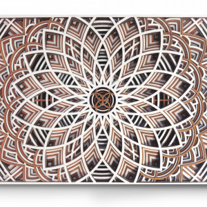 Tablou Mandala "Infinity" decorativ din lemn, decor 3d multistrat