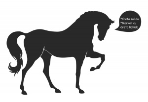 Autocolant Tabla de Scris cu Creta - model Calut Galop