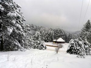 Tablouri iarna casa din munti