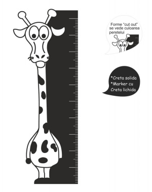Autocolant Tabla de Scris cu Creta - model Girafa