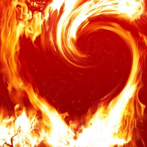 Tablou inima in flacari Valentine's Day
