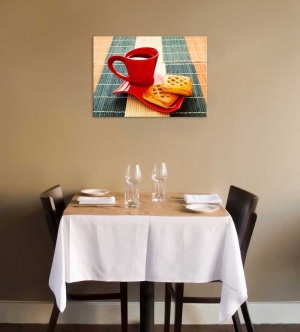 Tablou Ceasca Rosie de Cafea
