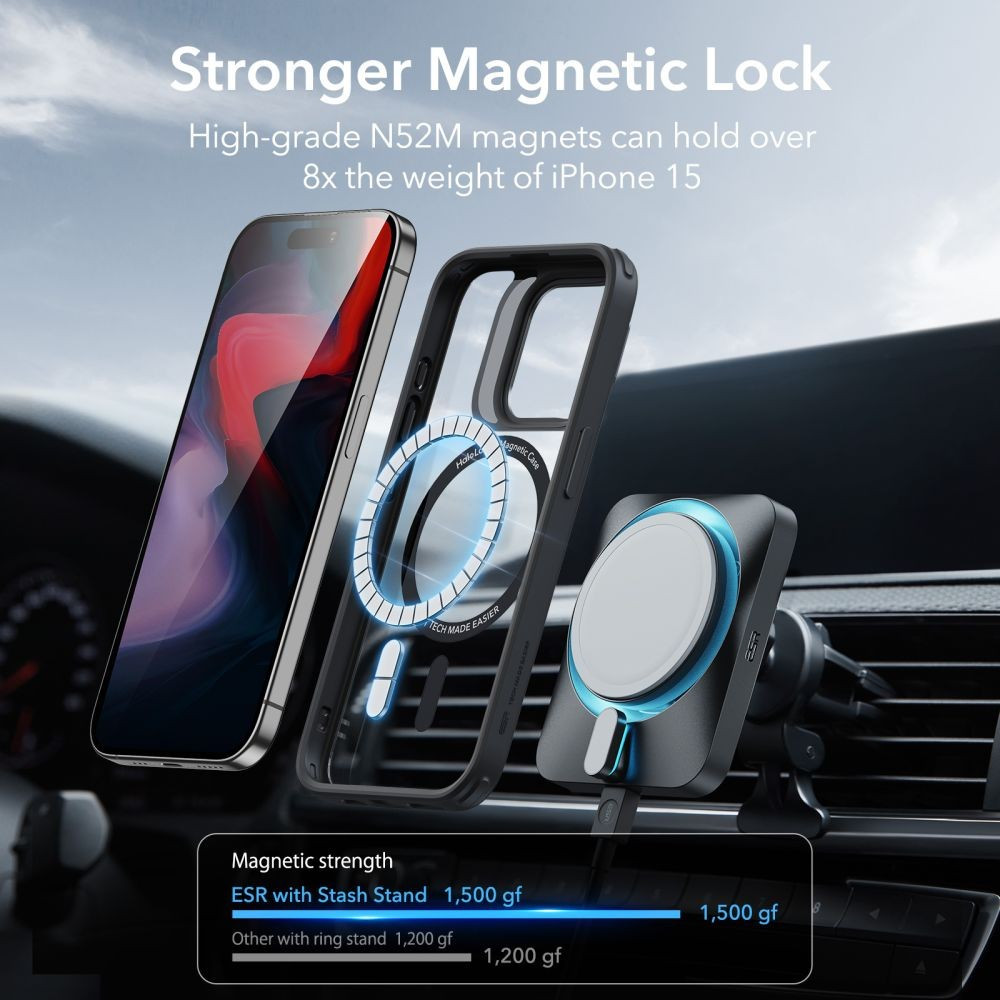 husa iphone 15 pro compatibila cu magsafe si halolock