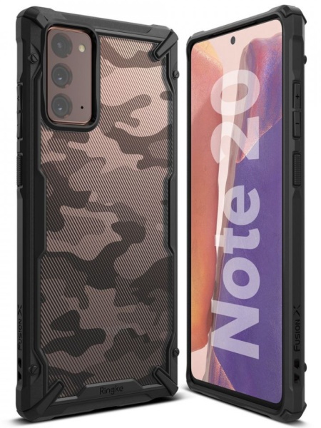 Husa Samsung Galaxy Note 20- Ringke Fusion X- Camo Black