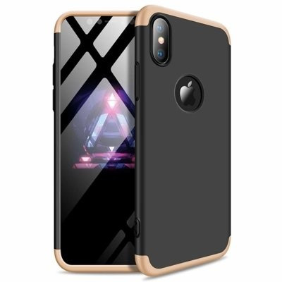 Husa Iphone XR-GKK -Negru cu Auriu
