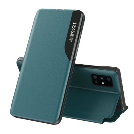 Husa Samsung Galaxy A72 -Eco Leather View Case-Verde inchis