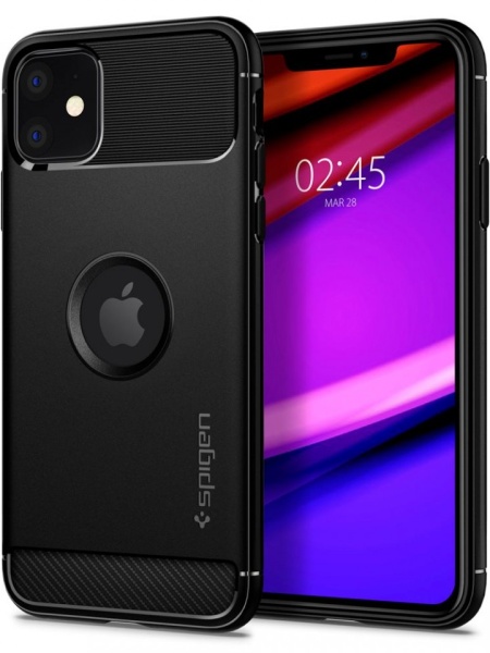Husa Iphone 11 - Spigen Rugged Armor -Negru Mat