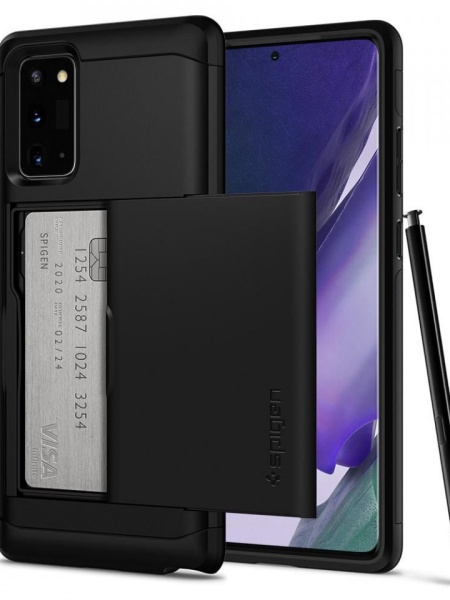 Husa Samsung Galaxy Note 20 -Spigen Slim Armor CS Neagra